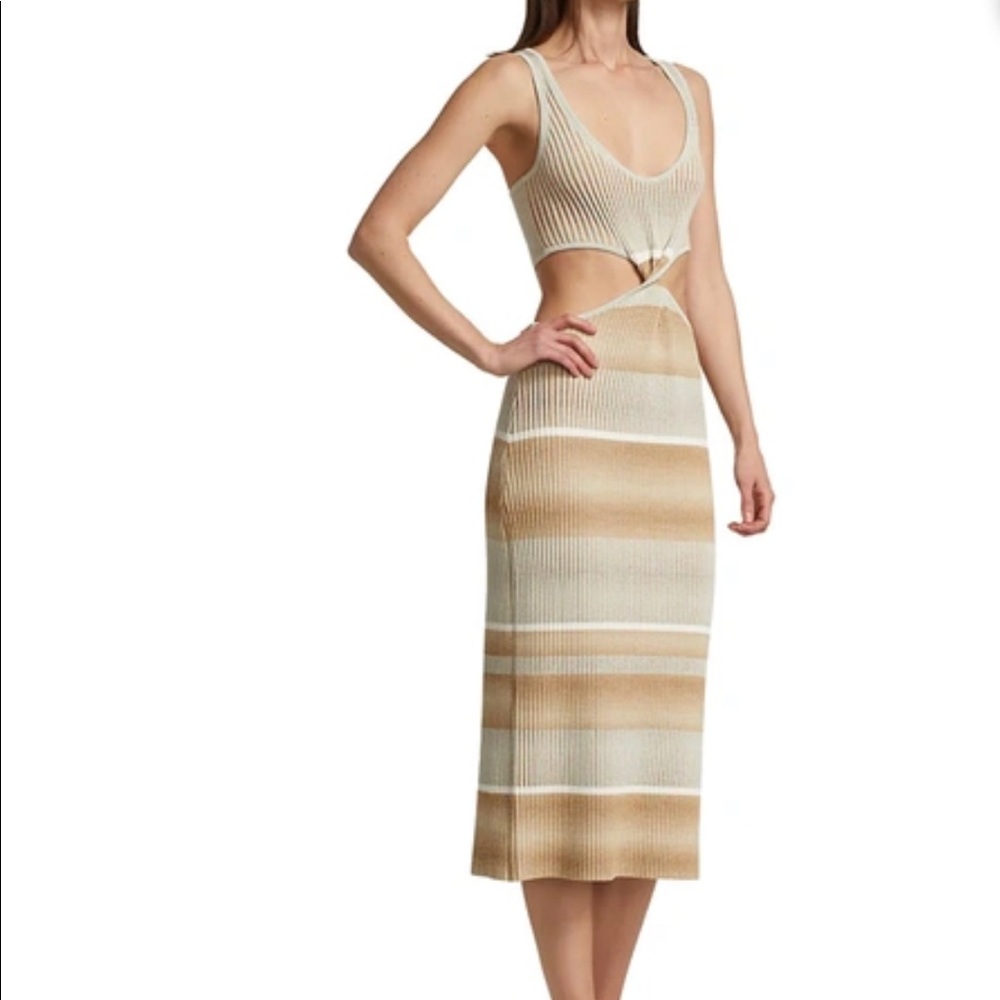Johnathan Simkhai Colleen Waist Cut-Out Midi-Dress
